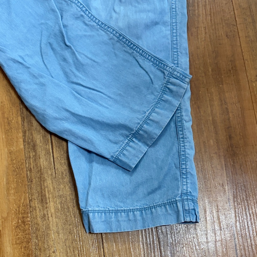 Gap blue chambray denim pull on cargo pants size small - Picture 3 of 7